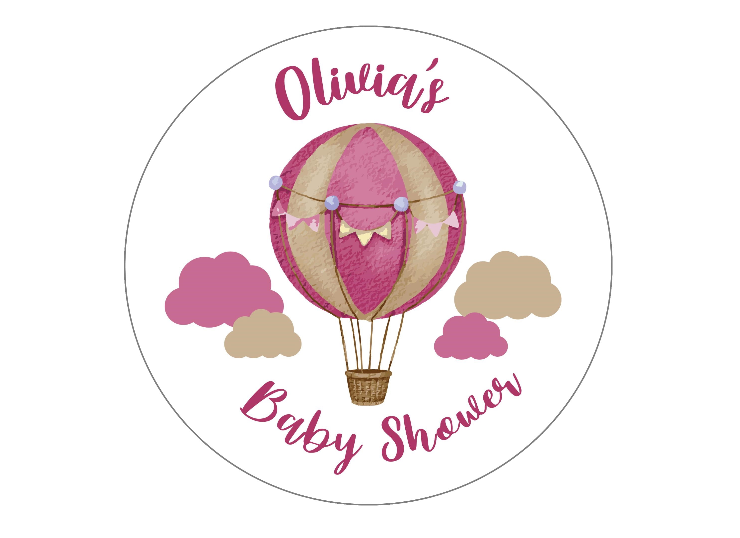 Baby Shower Hot Air Balloon - Girl