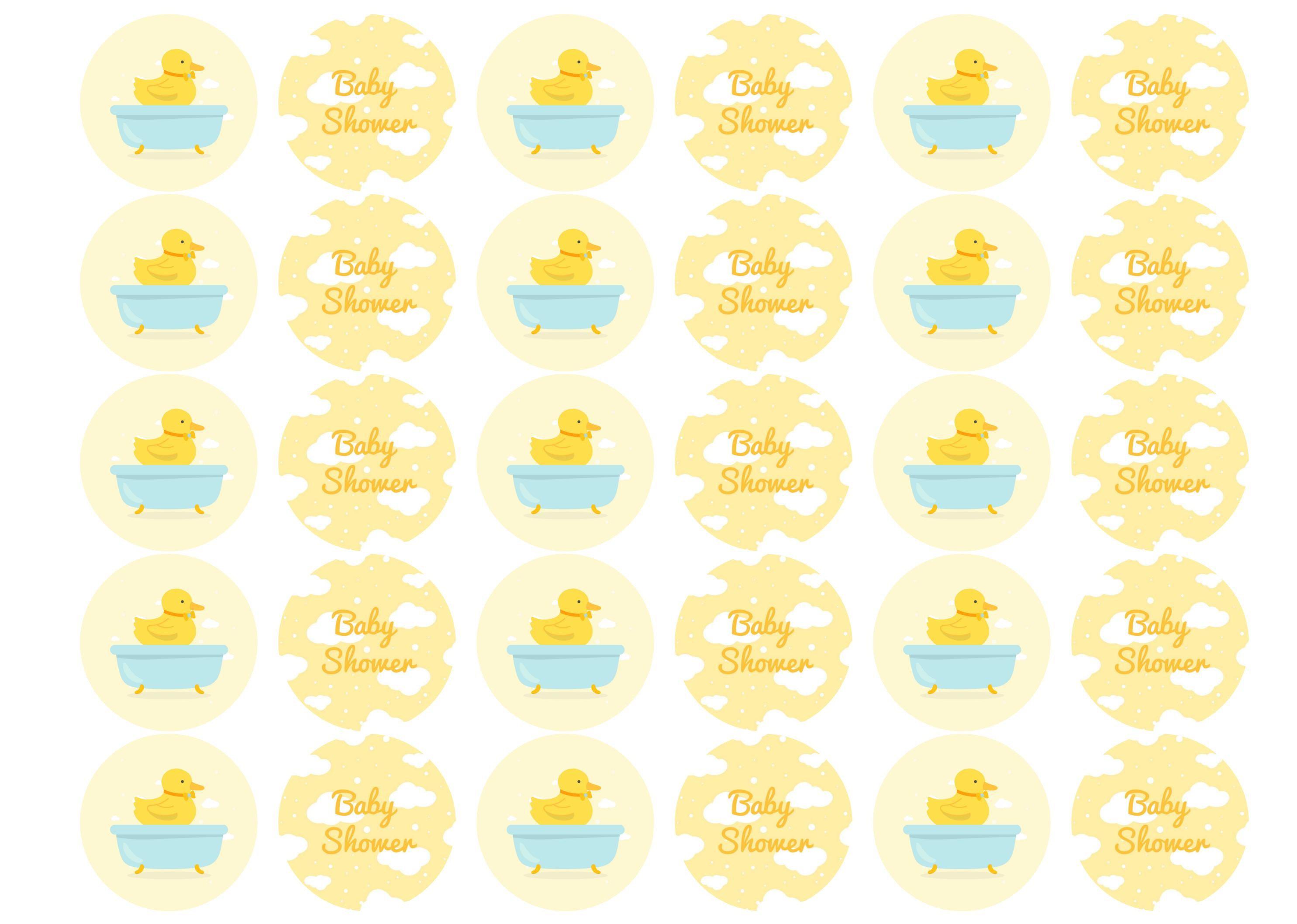 Edible cake toppers, Baby Shower - Yellow Chick