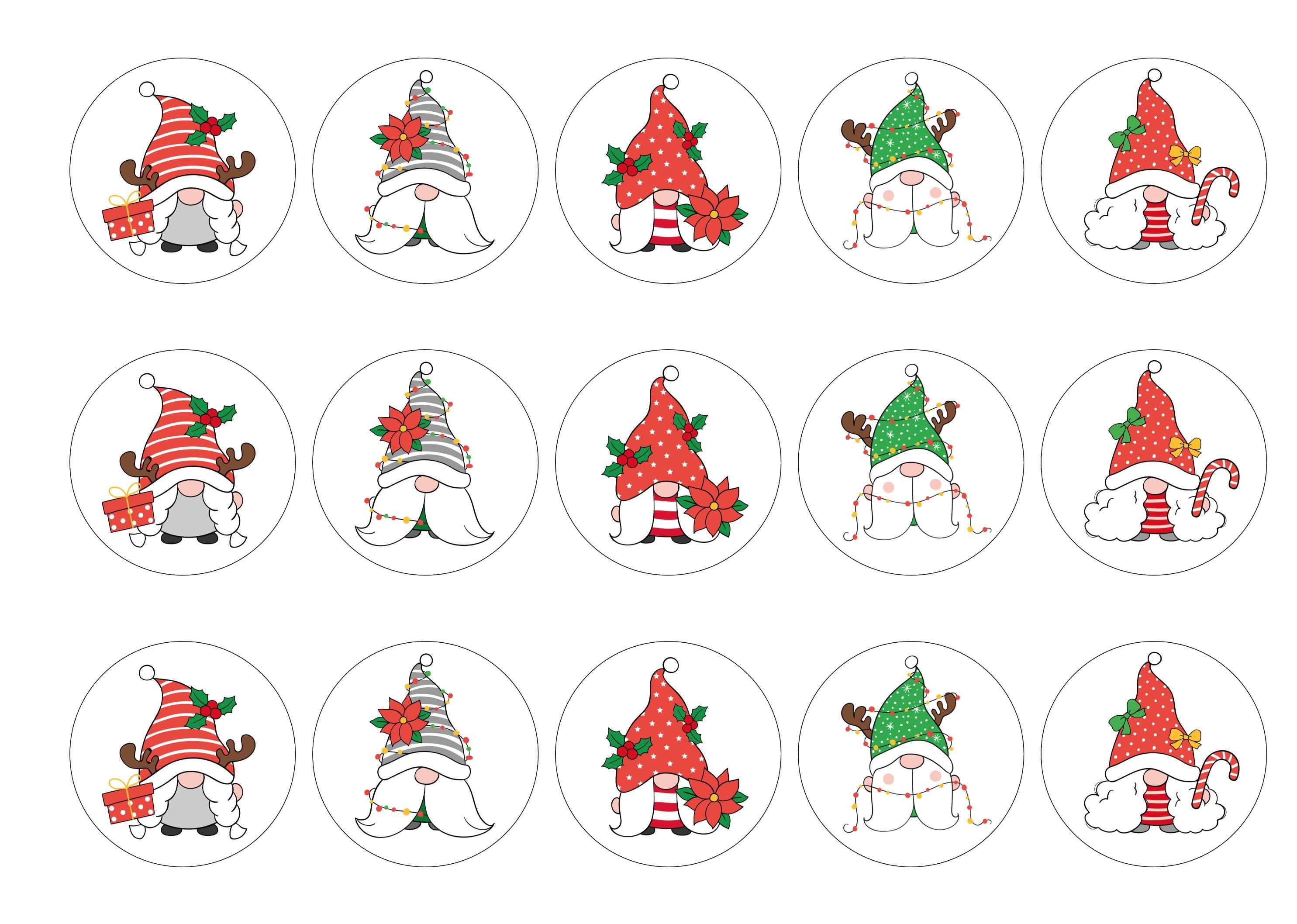 Edible cake toppers | Christmas Gnomes | Edibilis