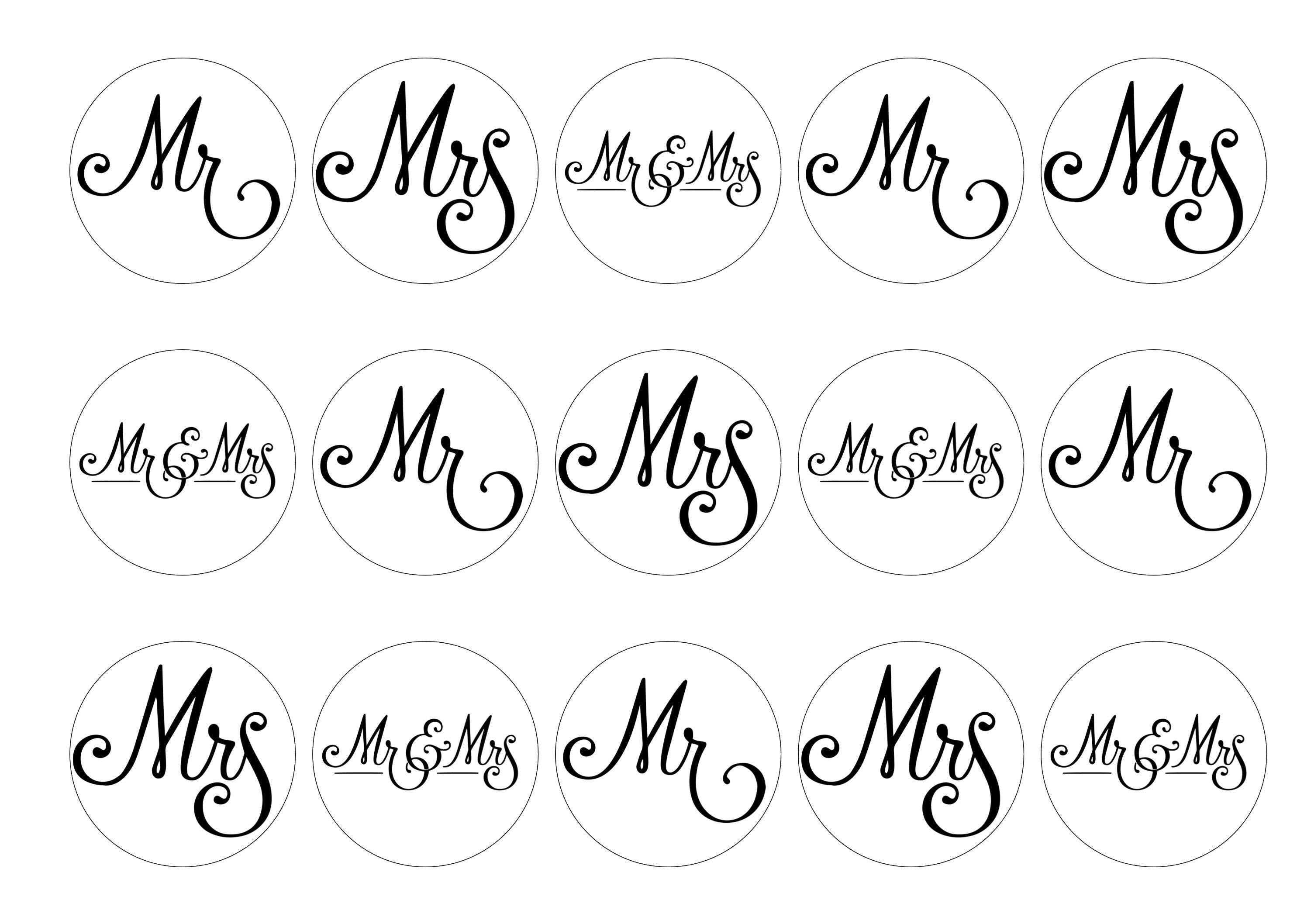 Edible cake toppers | Mr & Mrs | Edibilis